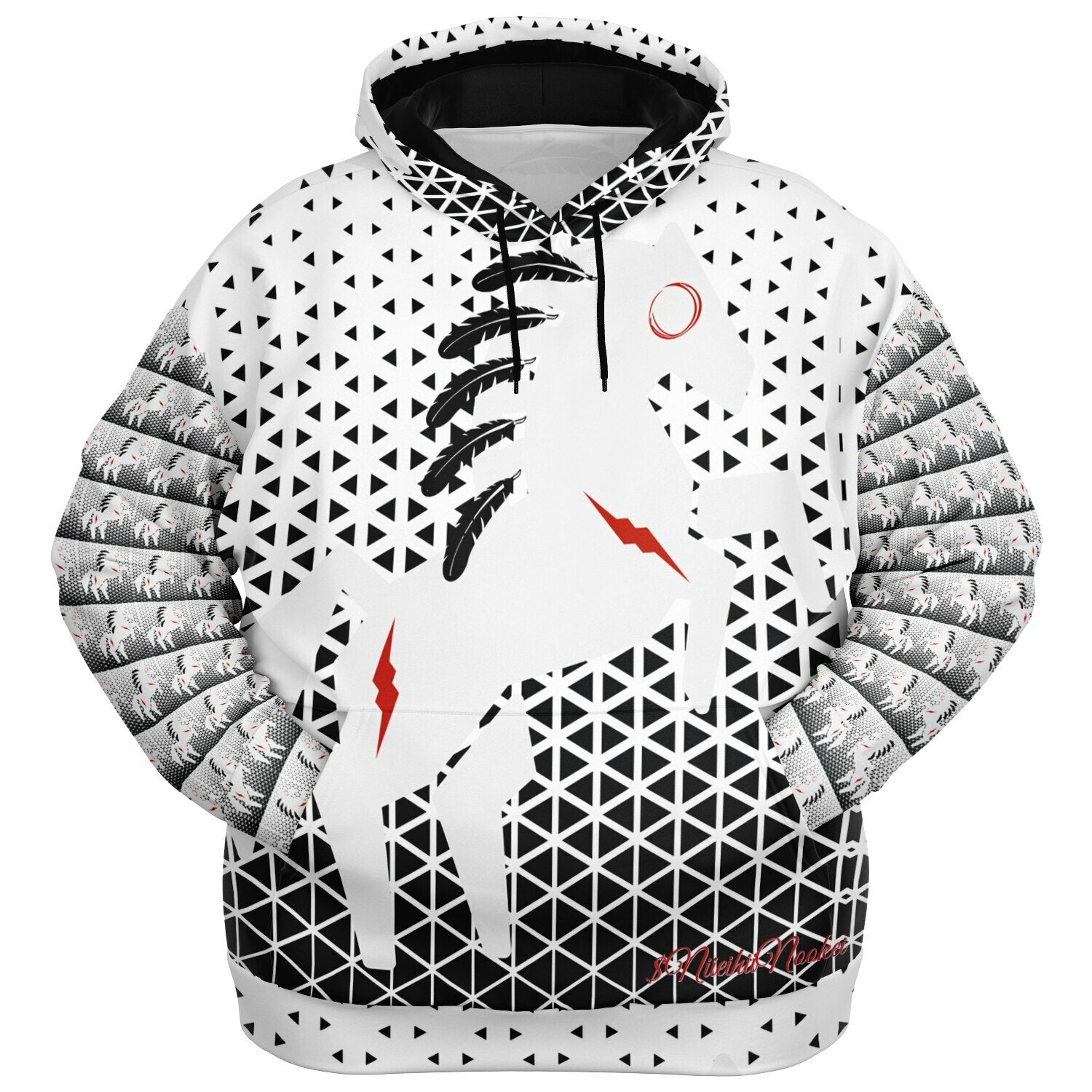 $NiieihiiNookei Plus-size Hoodie - AOP
