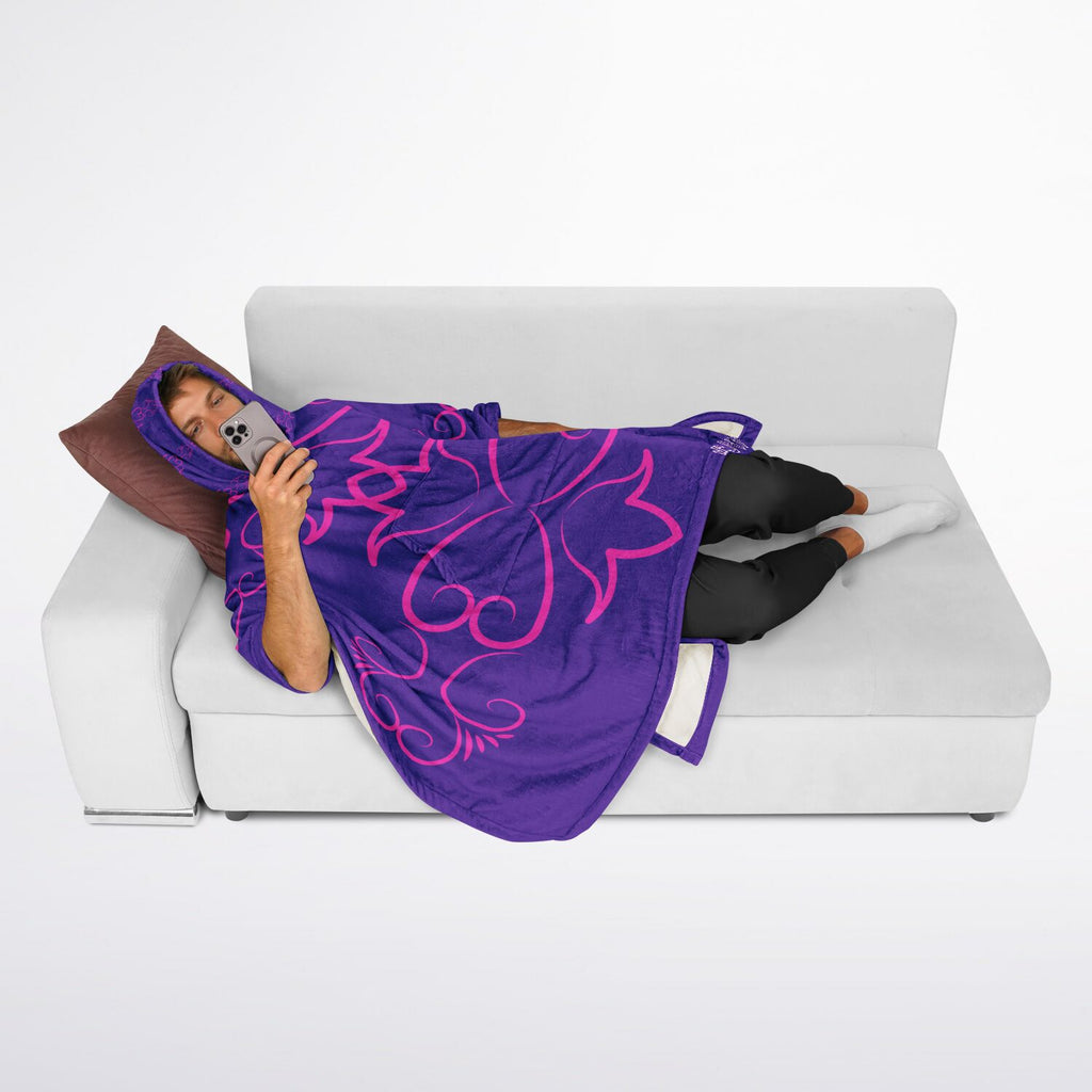 $NiieihiiNookei Flannel Blanket Poncho - AOP