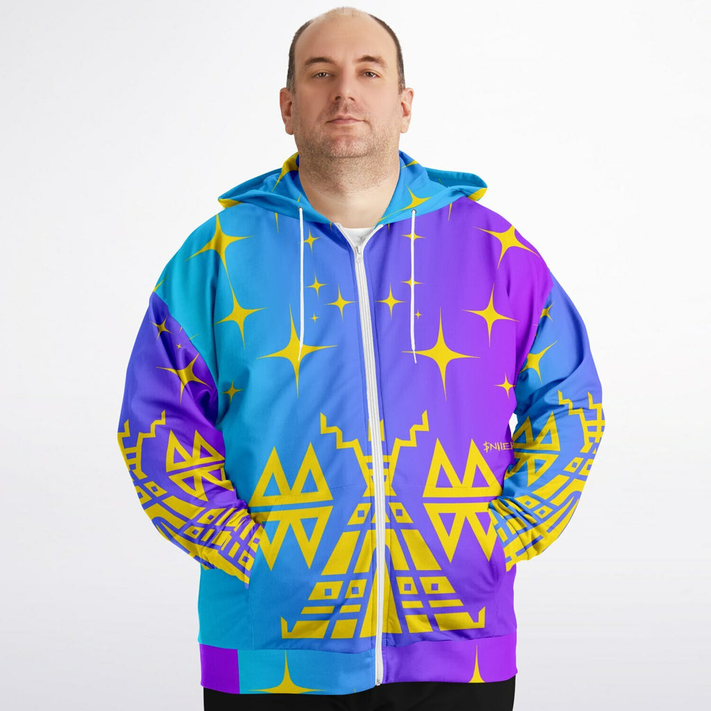 $NiieihiiNookei Fashion Plus-size Ziphoodie - AOP