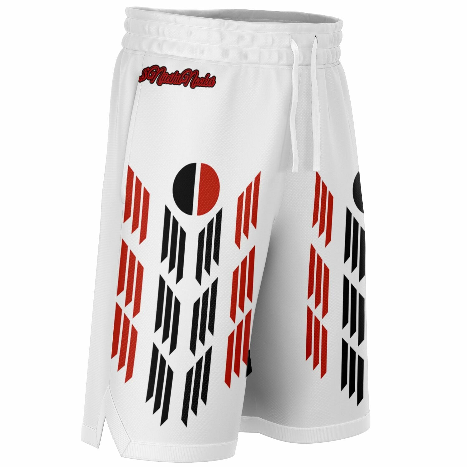 $NiieihiiNookei Arapaho Flag Design Basketball Short Rib - AOP