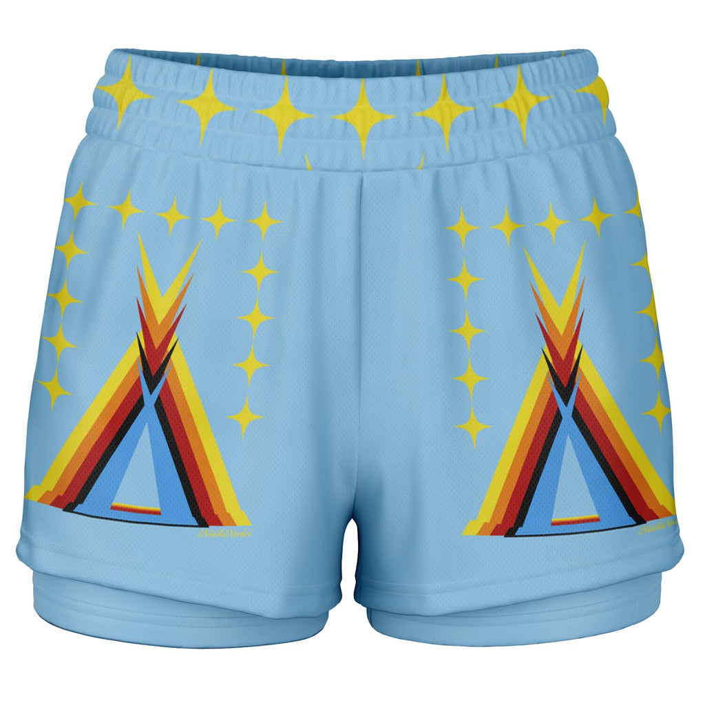 $NiieihiiNookei Women's 2-in-1 Shorts - AOP
