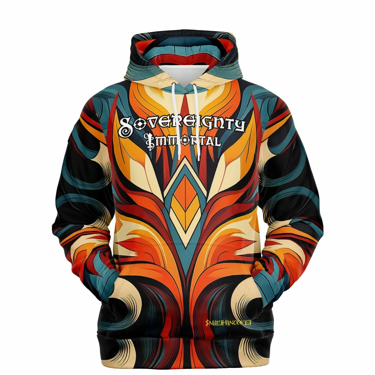 $NiieihiiNookei Sovereignty Immortal Athletic Hoodie - AOP
