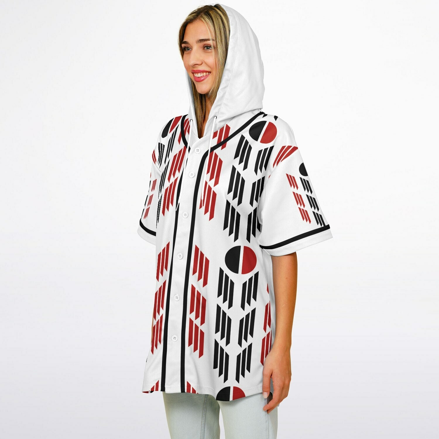 Arapaho Flag Hooded Baseball Jersey - AOP