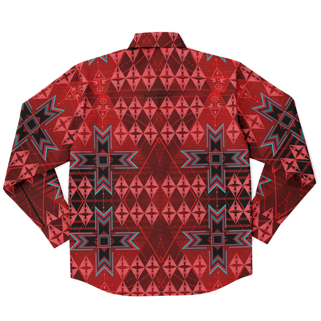 $NiieihiiNookei Long Sleeve Button Down Shirt - AOP