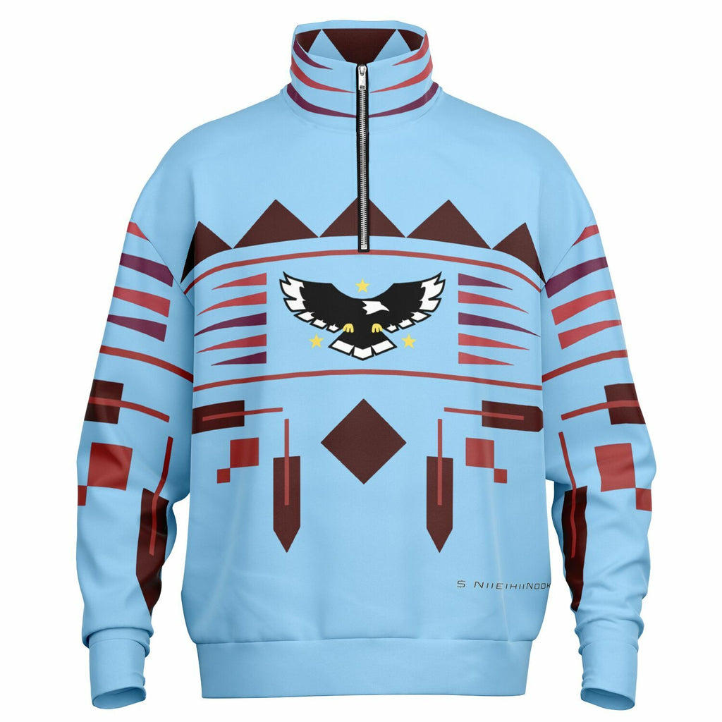 $NiieihiiNookei Heavyweight Oversized Quarter Zip Sweatshirt - AOP