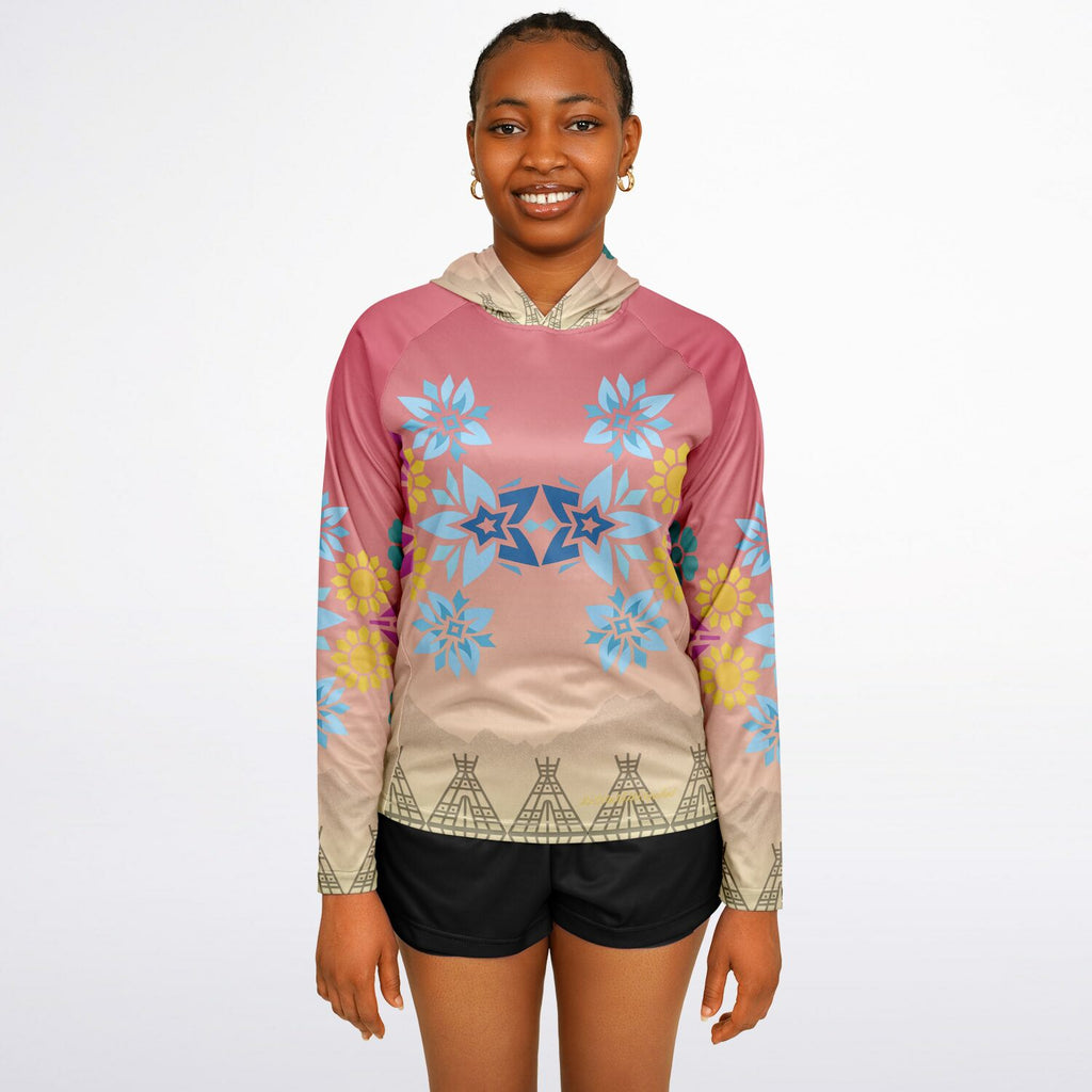 $NiieihiiNookei Women's Long Sleeve Hooded Performance Shirt - AOP