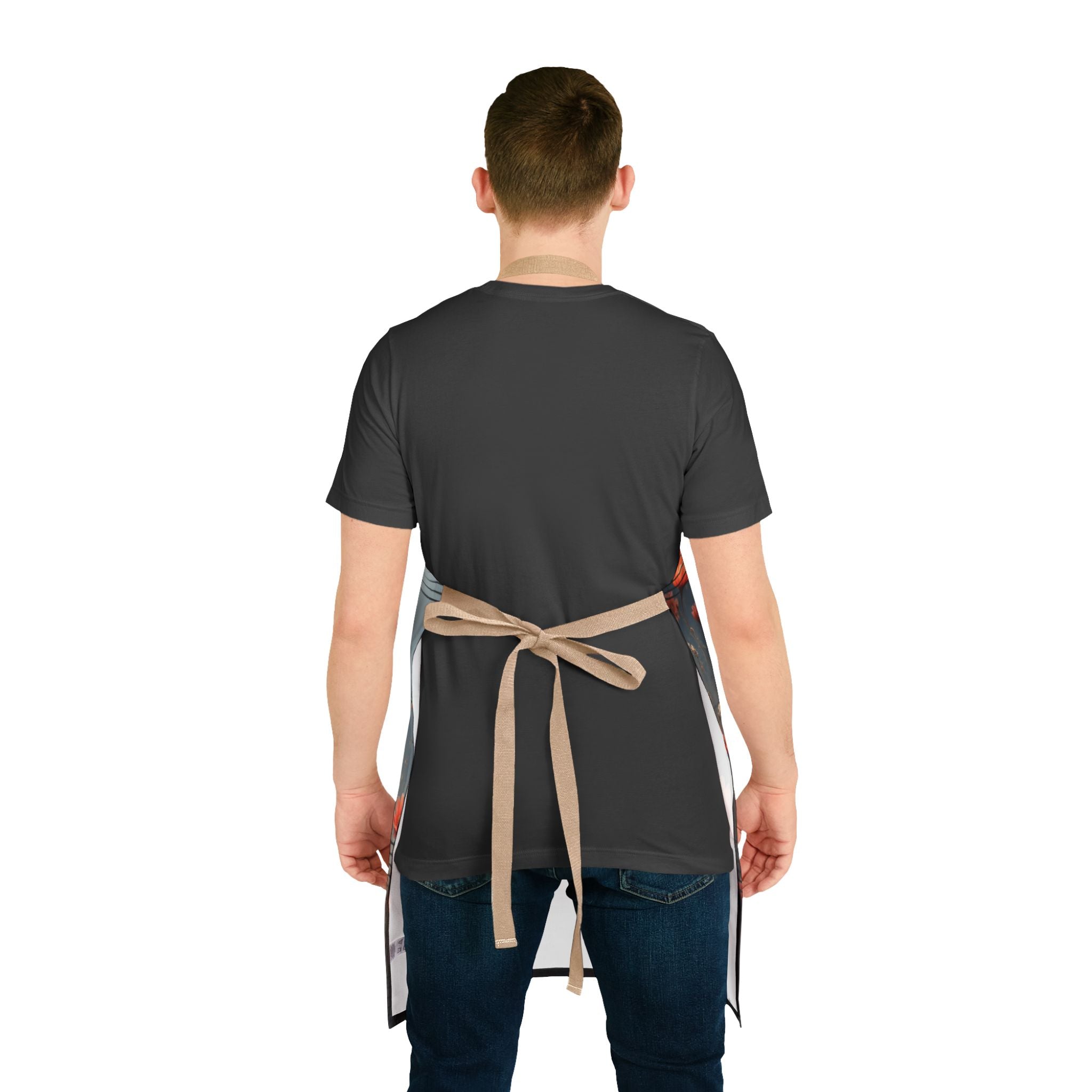 Floral Mountain Reflection Apron — Botanical Camping Chef Apron