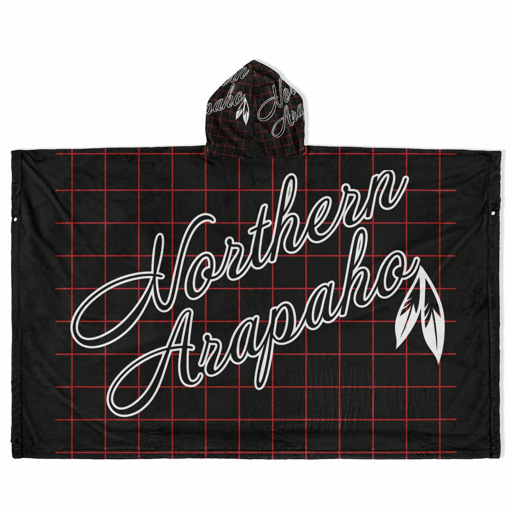 $NiieihiiNookei Northern Arapaho Flannel Blanket Poncho - AOP