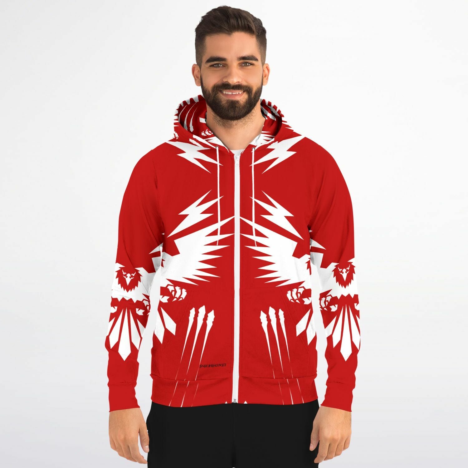 $NiieihiiNookei Athletic Zip-Up Hoodie - AOP