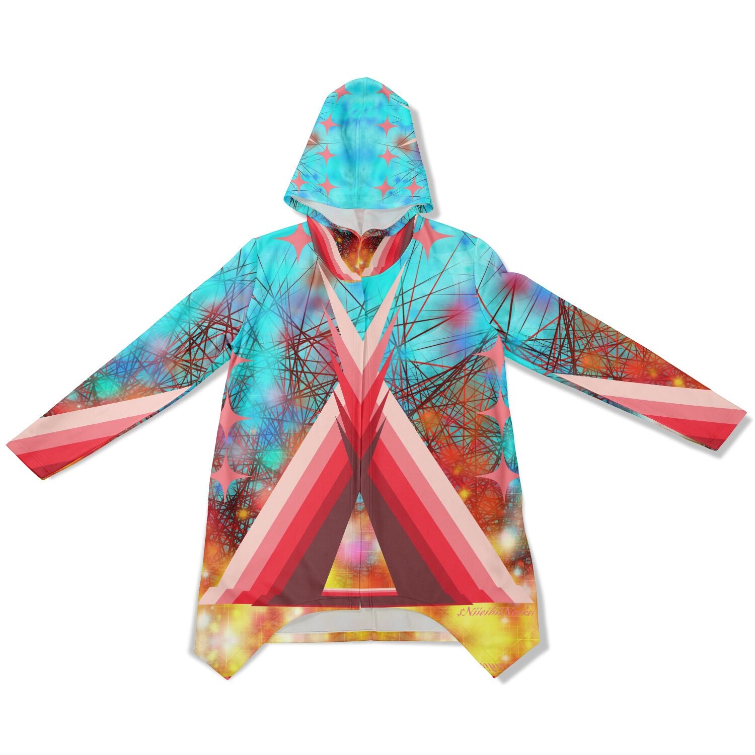 $NiieihiiNookei Athletic Elongated Cloak - AOP