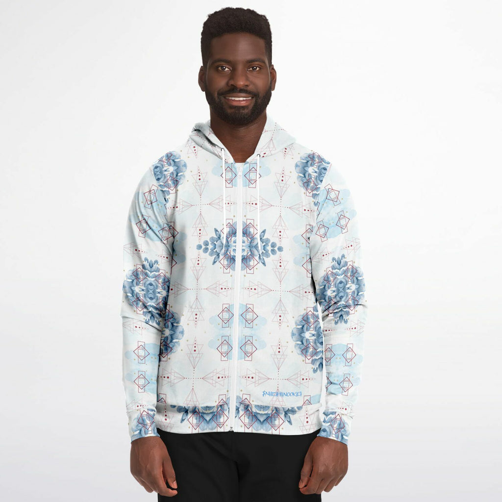 Athletic Zip-Up Hoodie - AOP