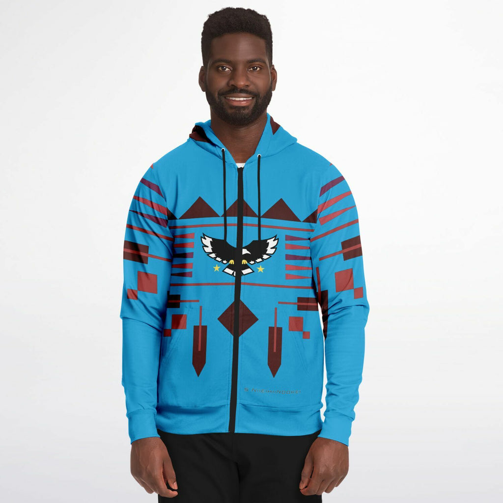 $NiieihiiNookei Athletic Zip-Up Hoodie - AOP