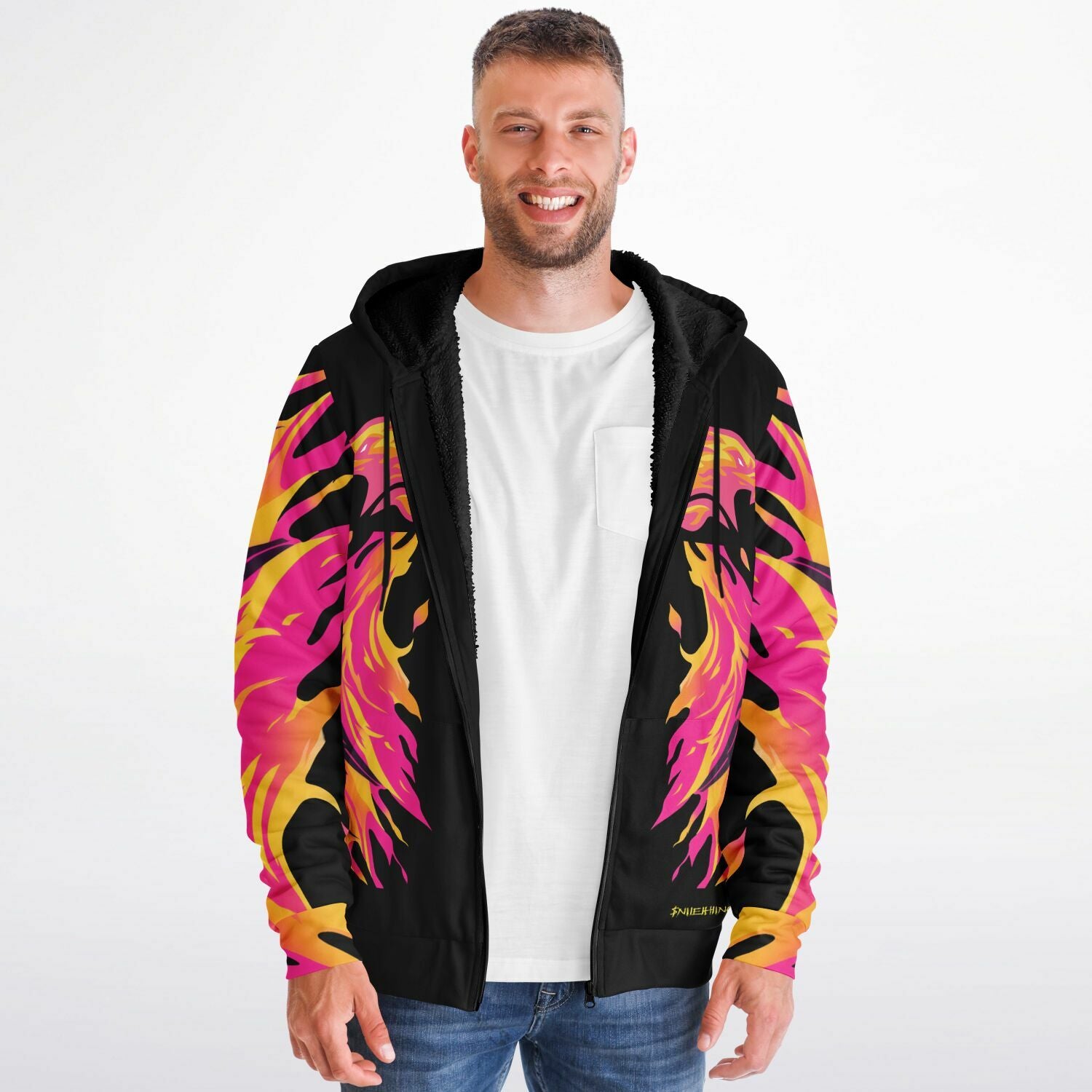 $NiieihiiNookei Microfleece Ziphoodie - AOP