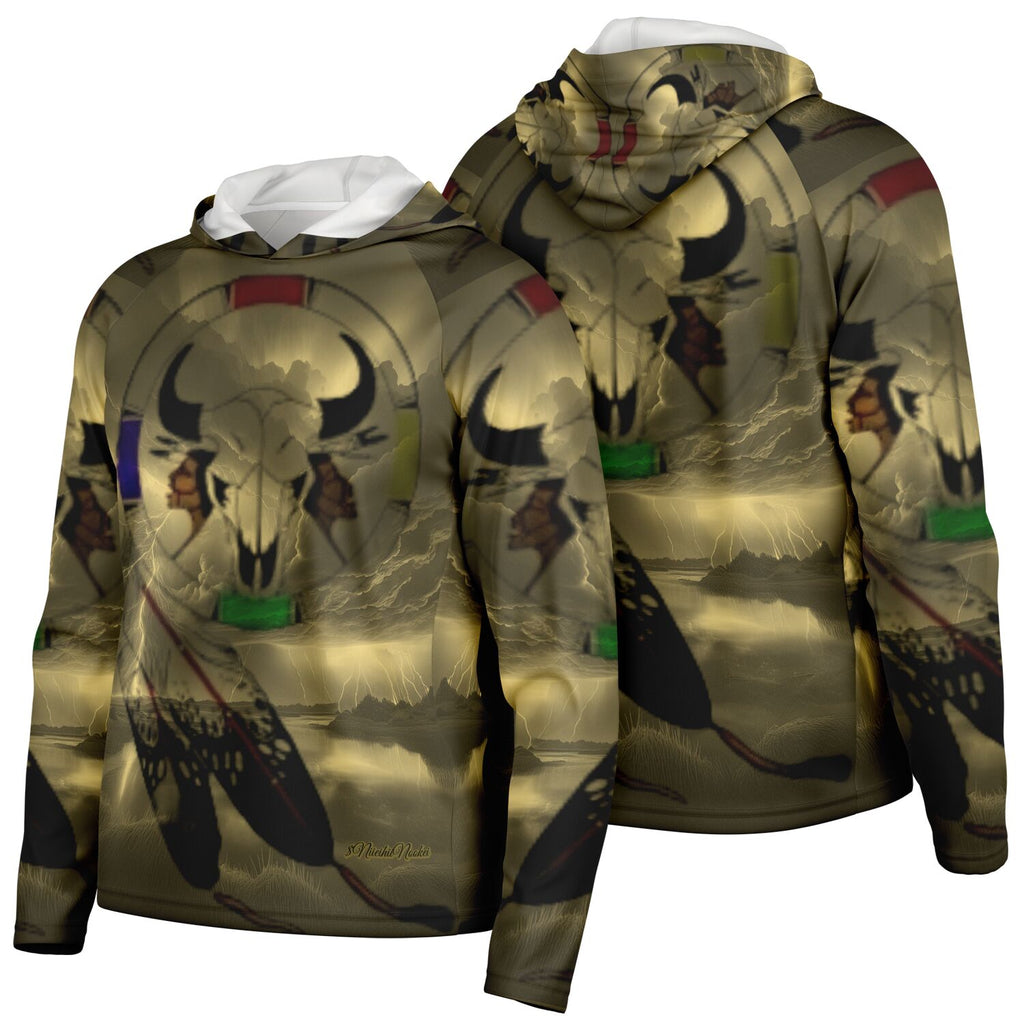 Northern Arapaho Tribe Logo Hooded Performance Shirt - AOP
