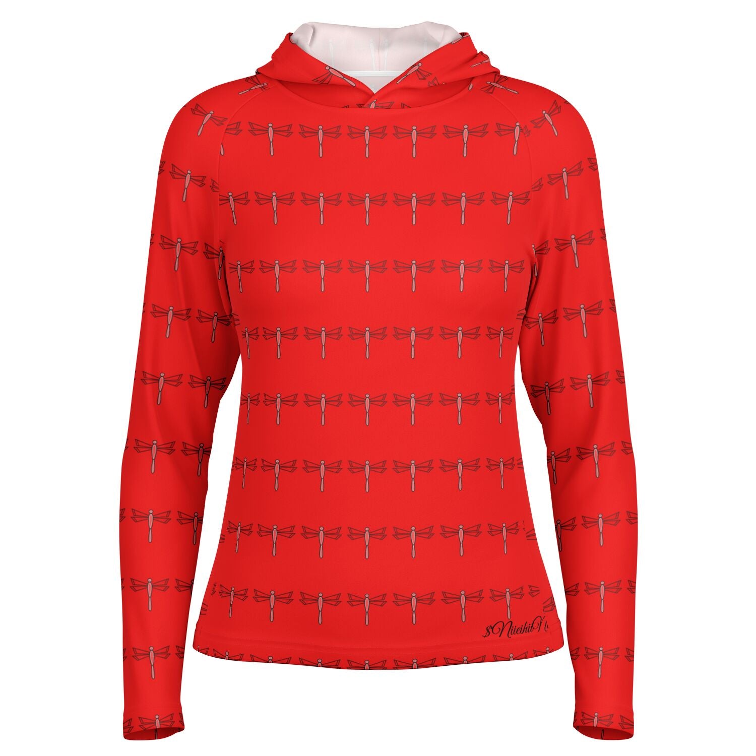$NiieihiiNookei Women's Long Sleeve Hooded Performance Shirt - AOP