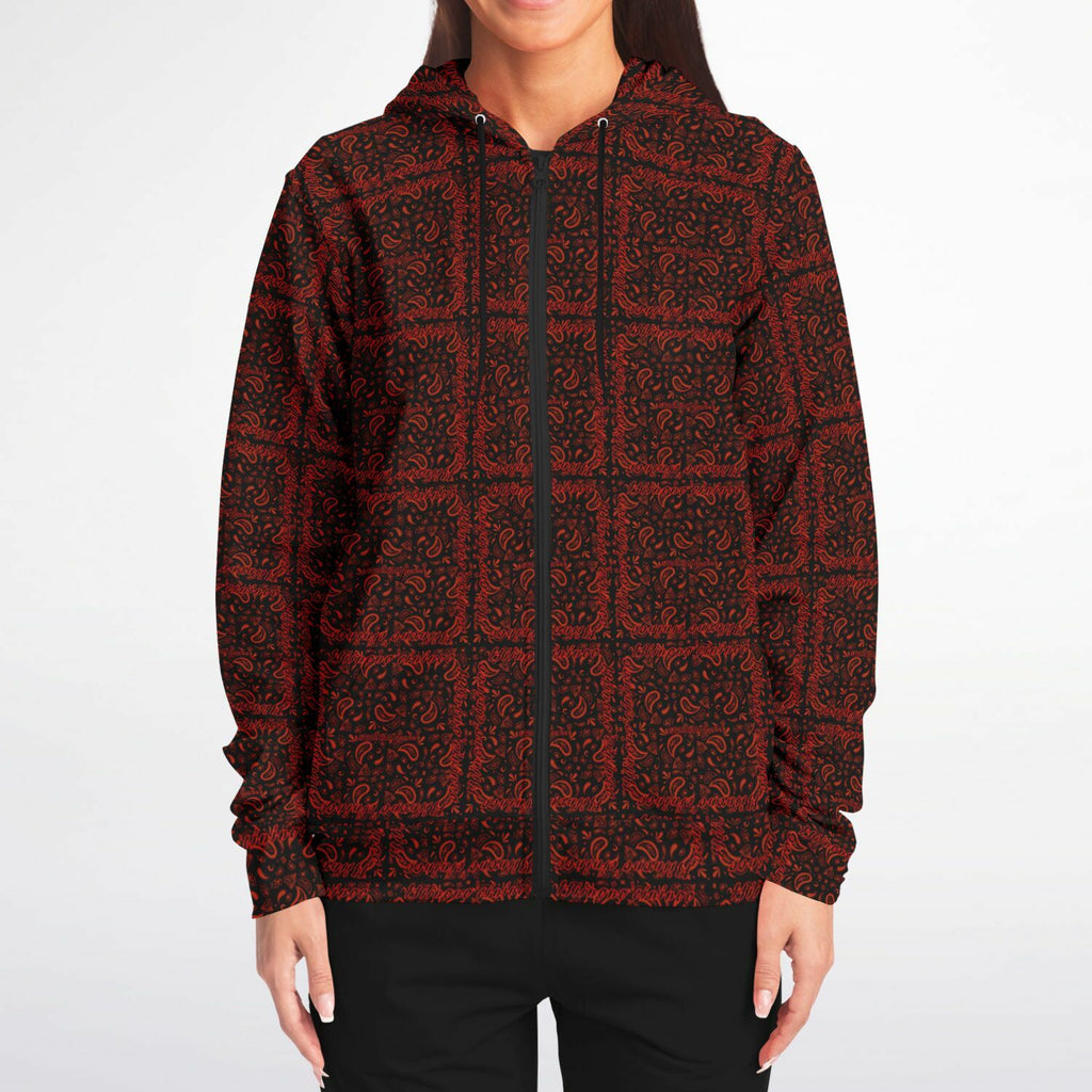 $NiieihiiNookei Athletic Zip-Up Hoodie - AOP