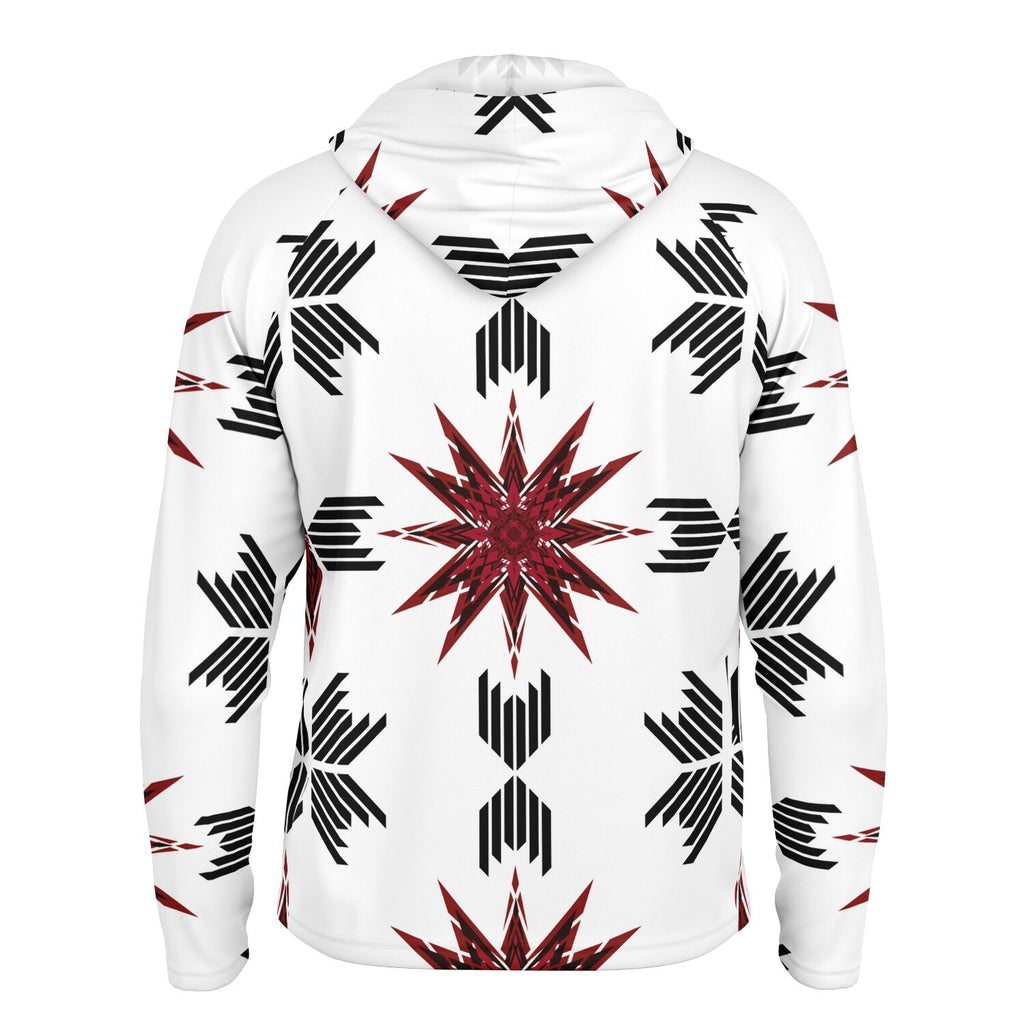 Men's Long Sleeve Hooded Performance Shirt - AOP