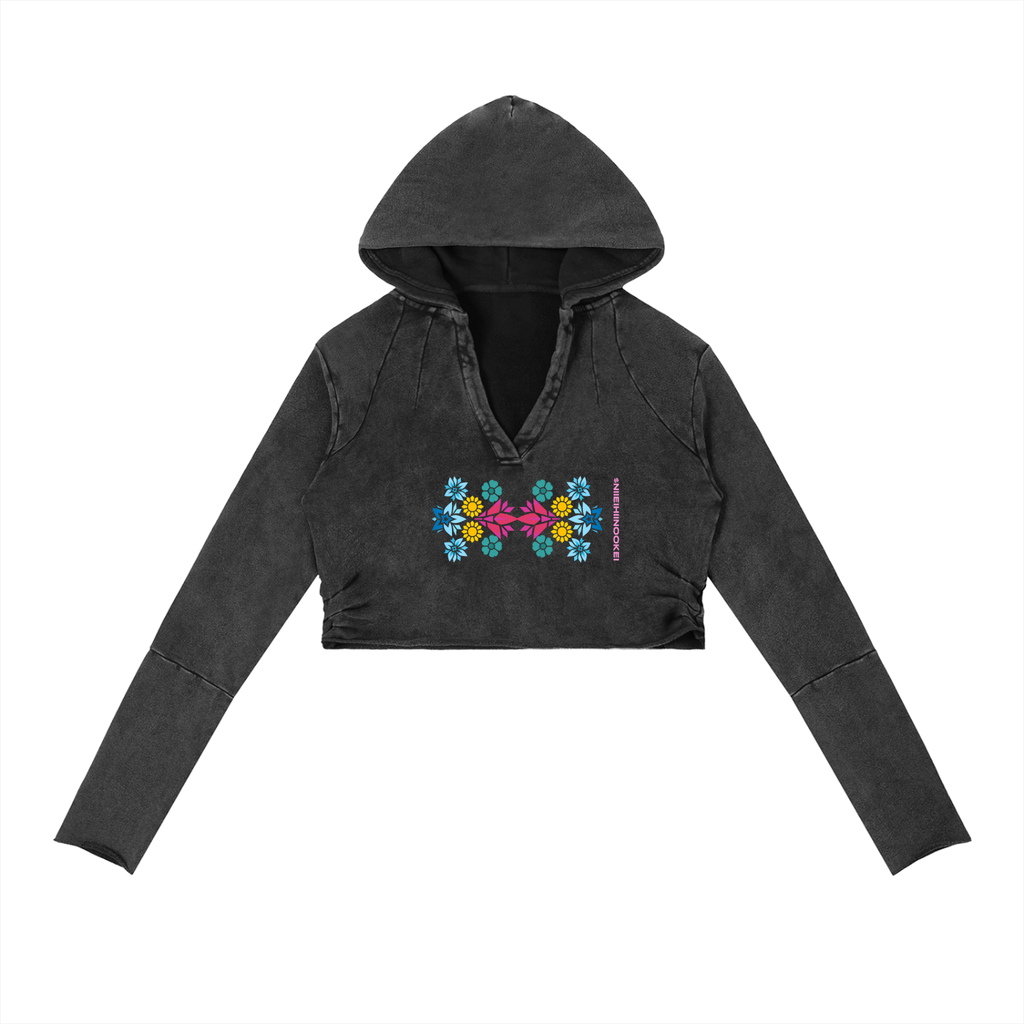 Vintage Washed Raw Edge Hoodie