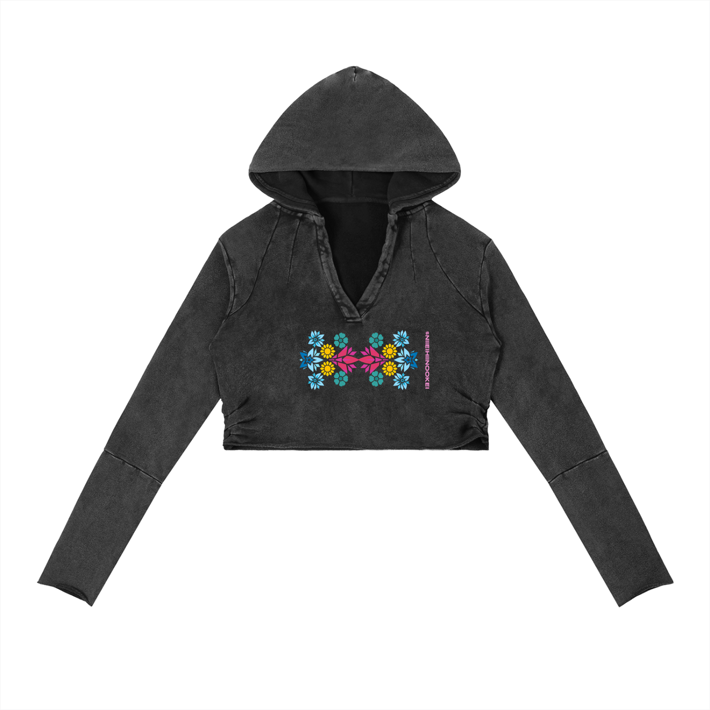 Vintage Washed Raw Edge Hoodie