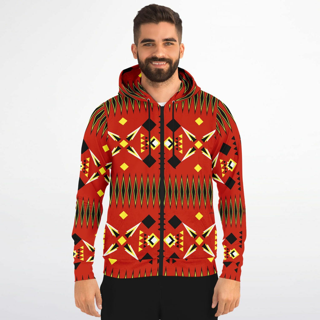 $NiieihiiNookei Athletic Zip-Up Hoodie - AOP