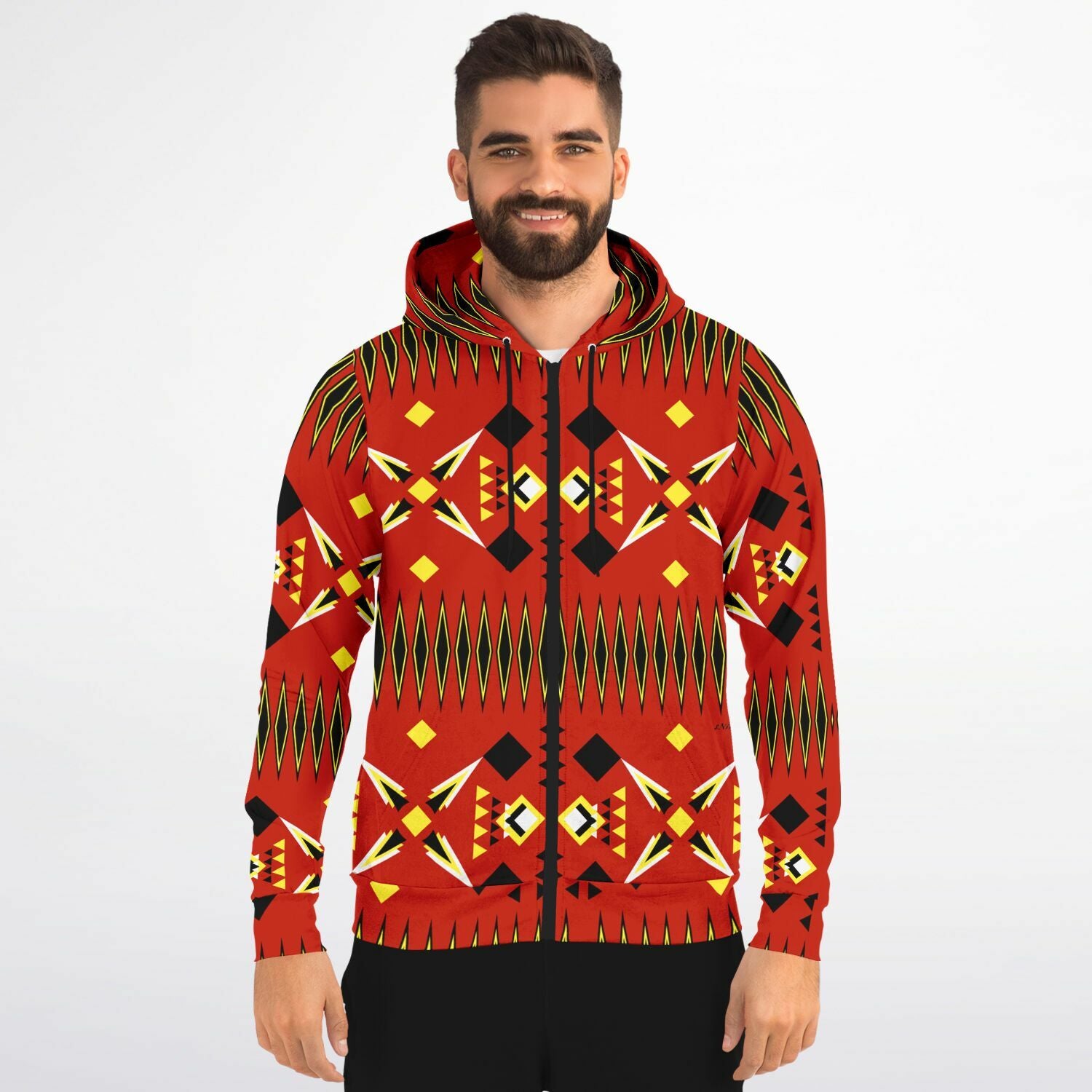 $NiieihiiNookei Athletic Zip-Up Hoodie - AOP