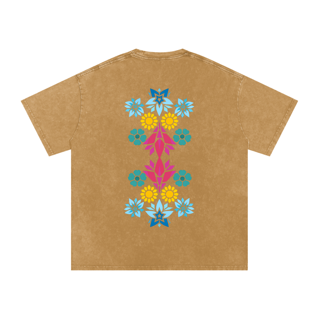 Snow Washed Oversized Cotton T-Shirt