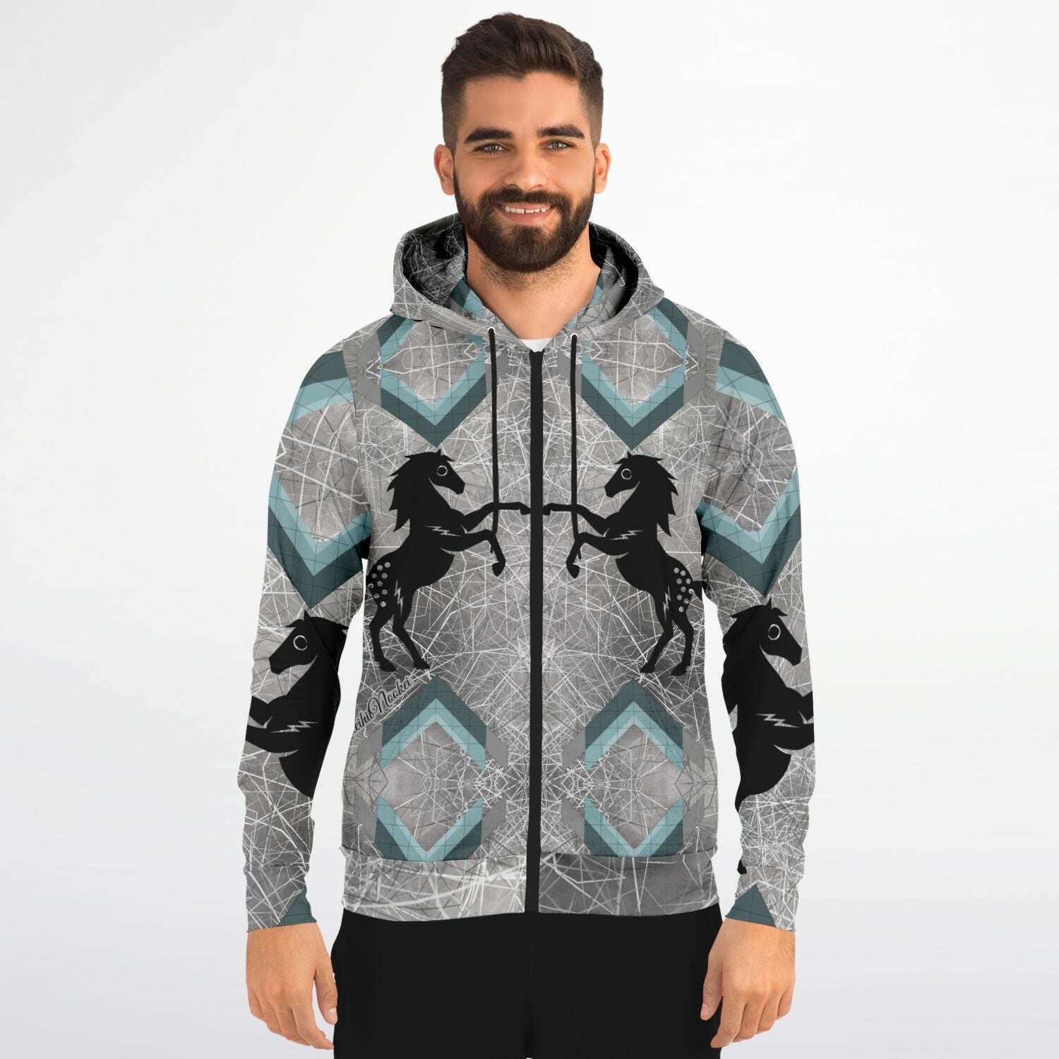 $NiieihiiNookei Fashion Zip-Up Hoodie - AOP