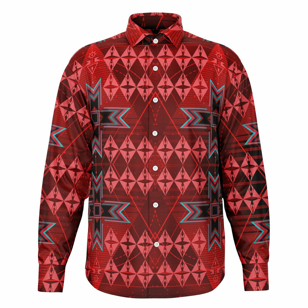 $NiieihiiNookei Long Sleeve Button Down Shirt - AOP