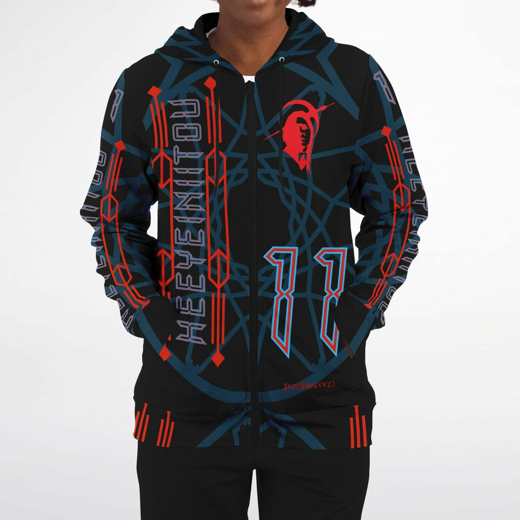 $NiieihiiNookei Athletic Zip-Up Hoodie - AOP