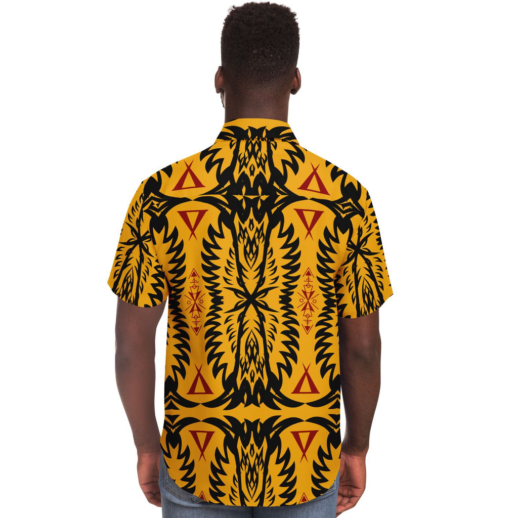 Short Sleeve Button Down Shirt 3- AOP
