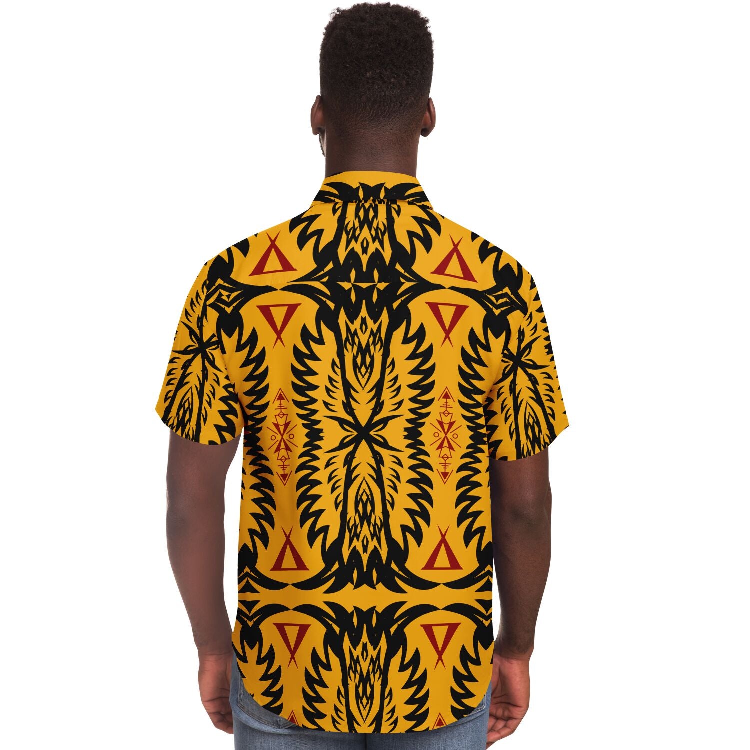 Short Sleeve Button Down Shirt 3- AOP