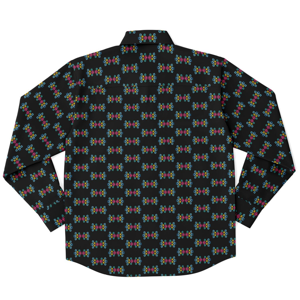 $NiieihiiNookei Long Sleeve Button Down Shirt - AOP