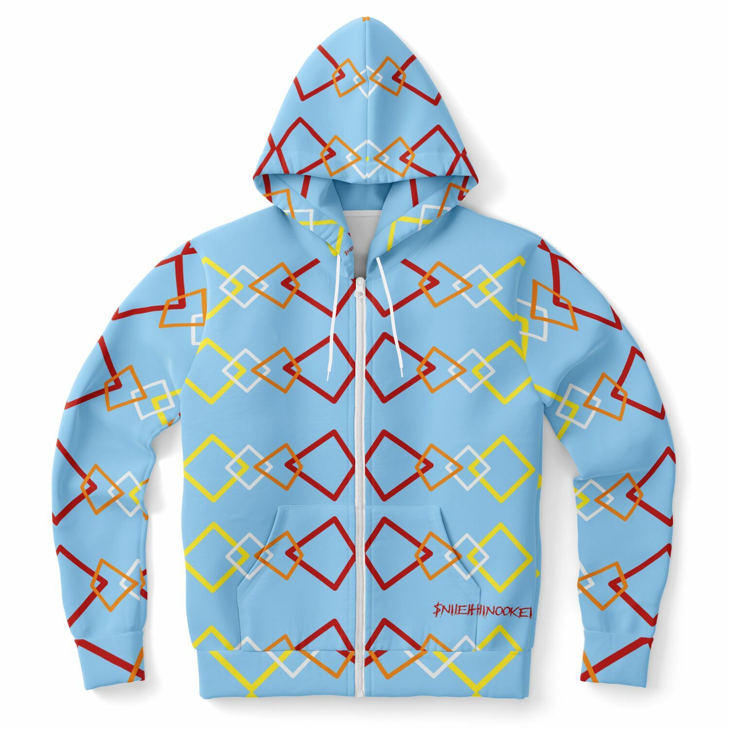$NiieihiiNookei Athletic Zip-Up Hoodie - AOP