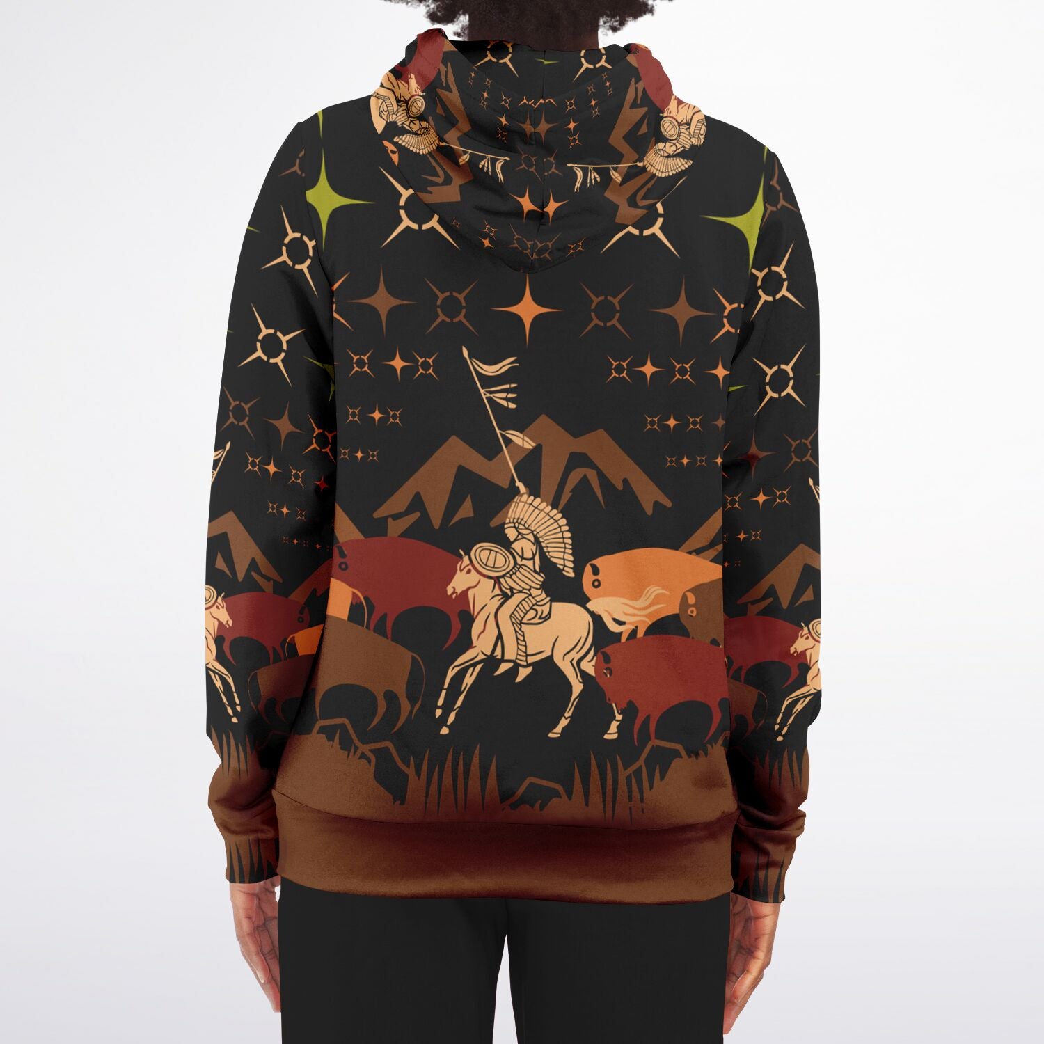 $NiieihiiNookei Athletic Zip-Up Hoodie - AOP