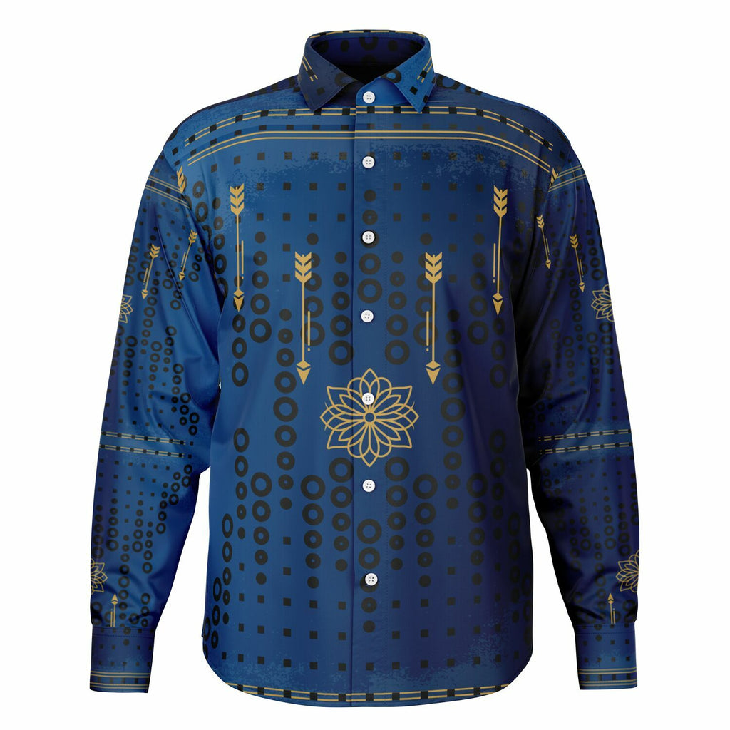 $NiieihiiNookei Long Sleeve Button Down Shirt - AOP