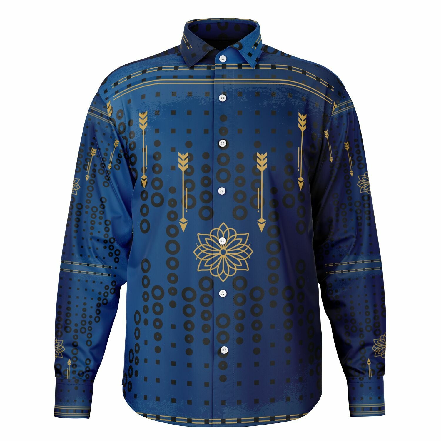 $NiieihiiNookei Long Sleeve Button Down Shirt - AOP