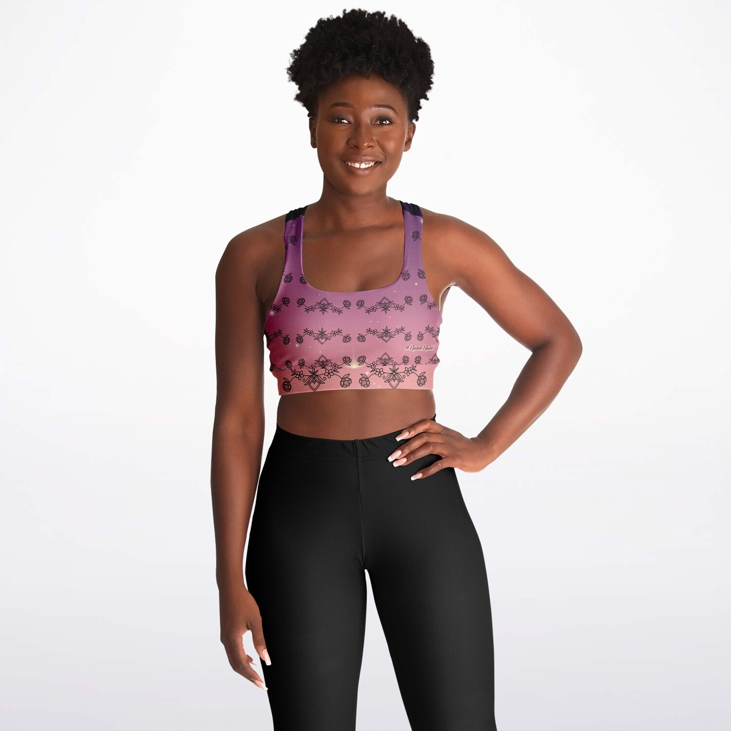 $NiieihiiNookeiPadded Sports Bra - AOP