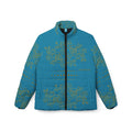 $NiieihiiNookei Floral Teal Women’s Puffer Jacket — Lightweight Quilted Winter Coat