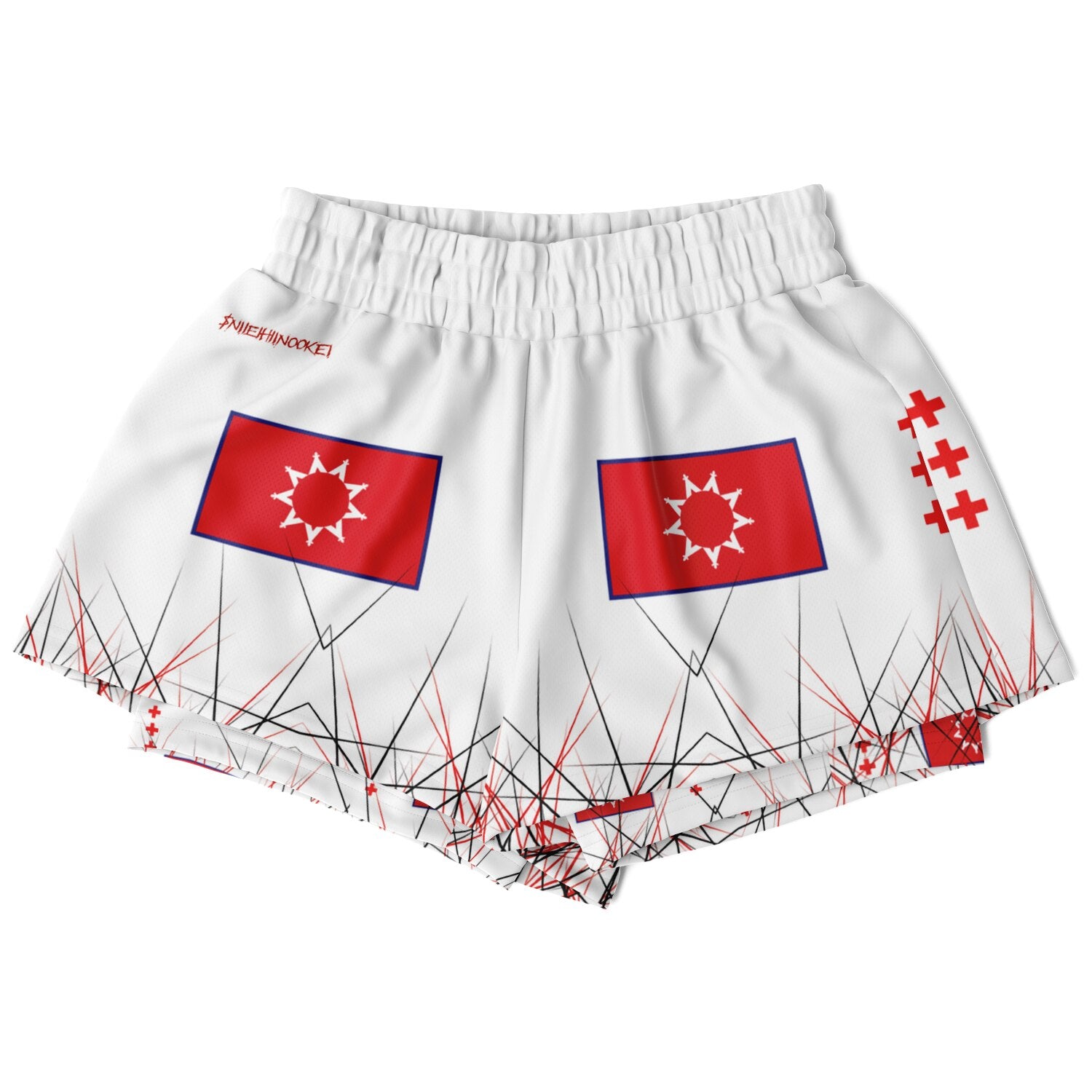 $NiieihiiNookei OST FLAG Women's 2-in-1 Shorts - AOP