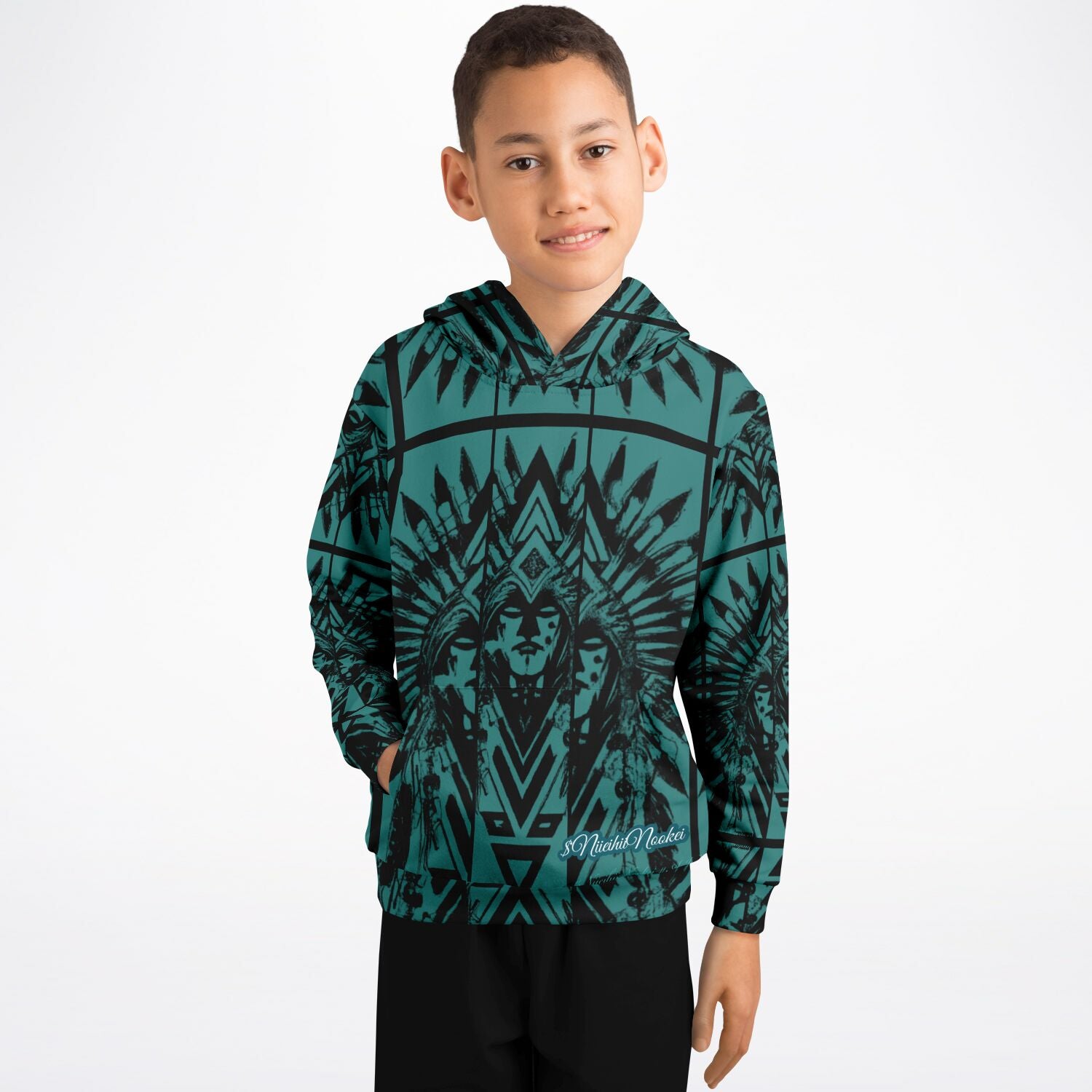 $NiieihiiNookei design Athletic Kids Hoodie - AOP