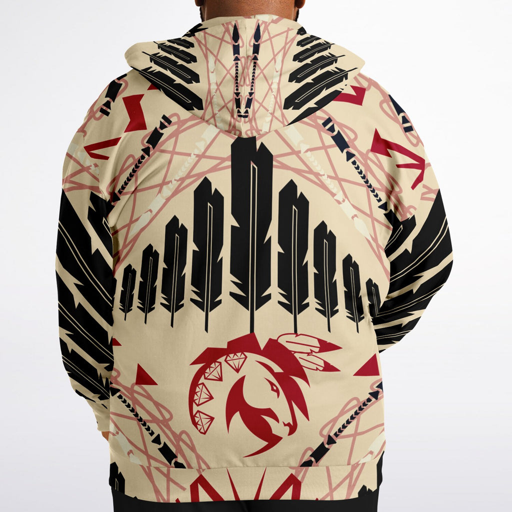 $NiieihiiNookei Plus-size Ziphoodie - AOP