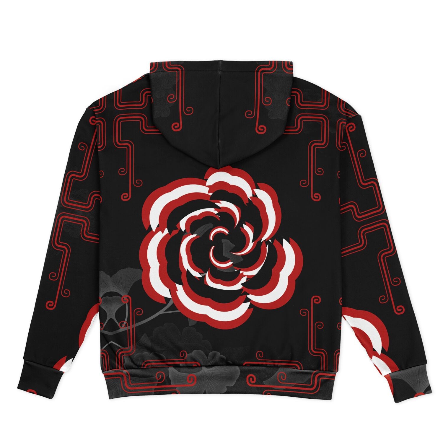 $NiieihiiNookeii Rose Heavyweight Oversized Hoodie - AOP