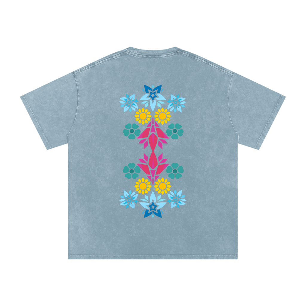 Snow Washed Oversized Cotton T-Shirt