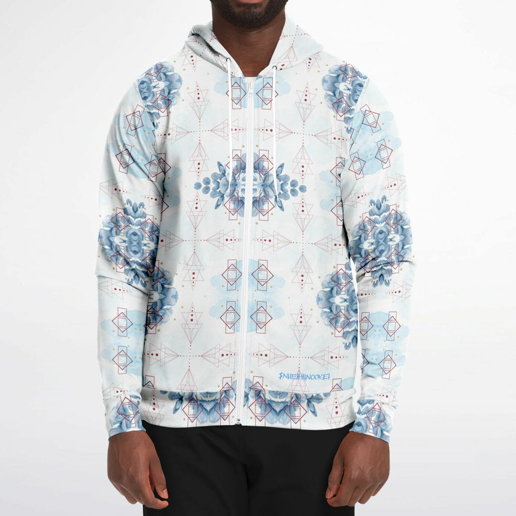 Athletic Zip-Up Hoodie - AOP
