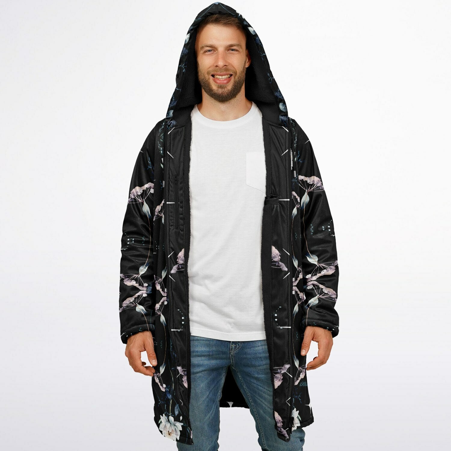 $NiieihiiNookei Zipper Cloak - AOP