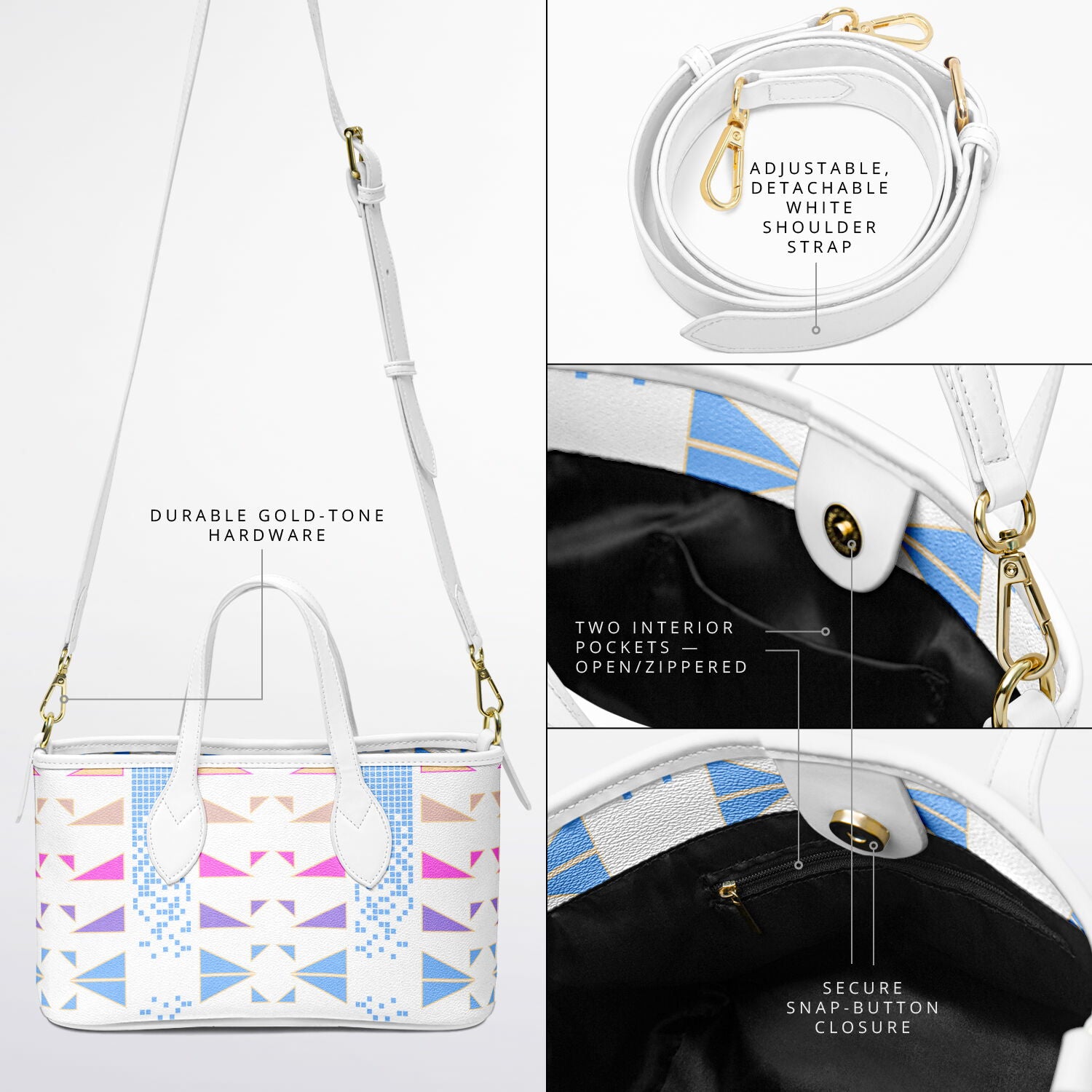 $NiieihiiNookei Leather Tote Bag - AOP