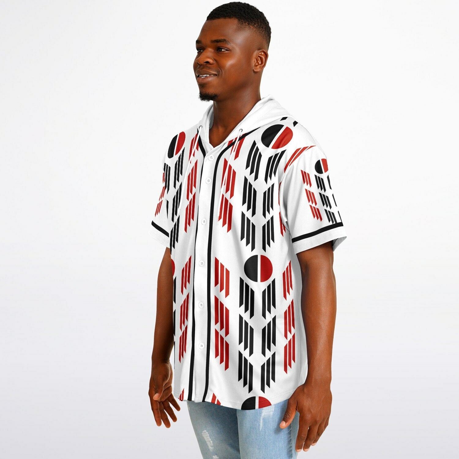 Arapaho Flag Hooded Baseball Jersey - AOP