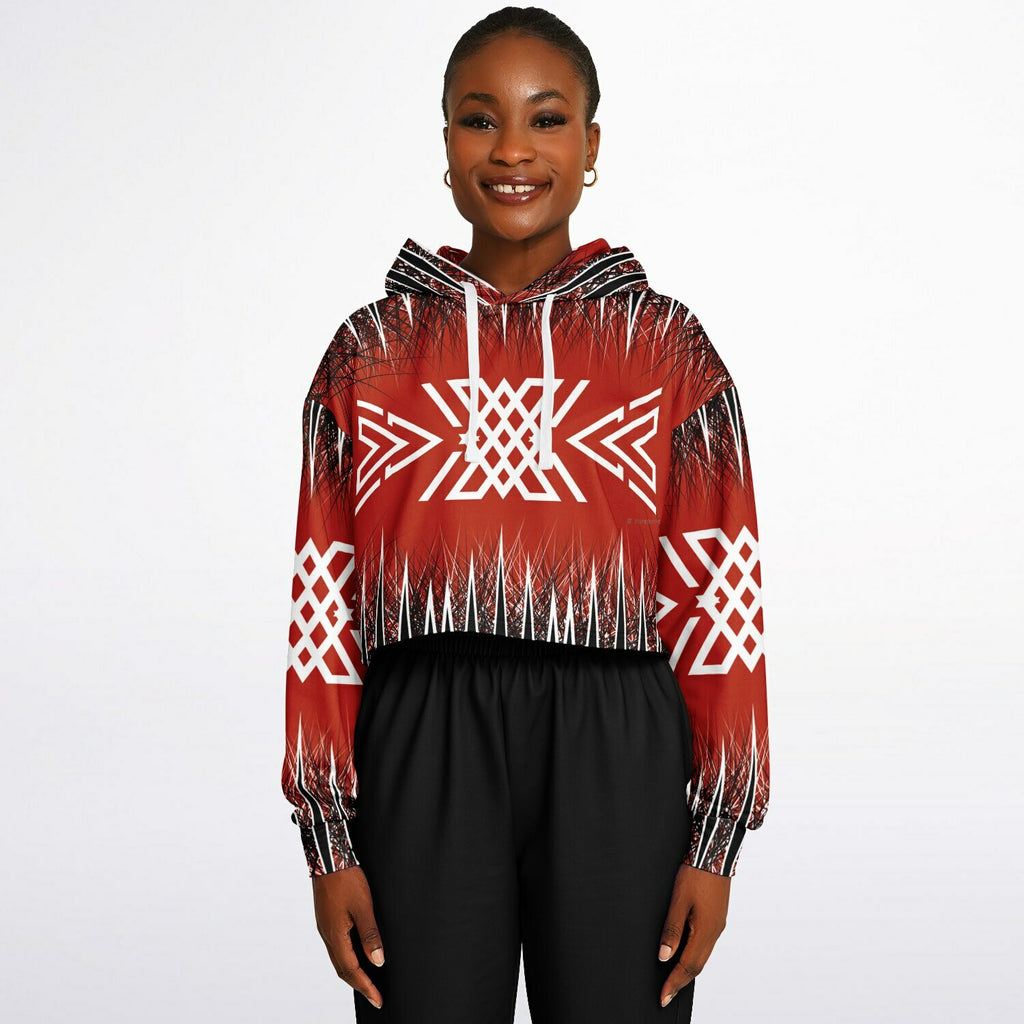 $NiieihiiNookei Fashion Cropped Hoodie - AOP