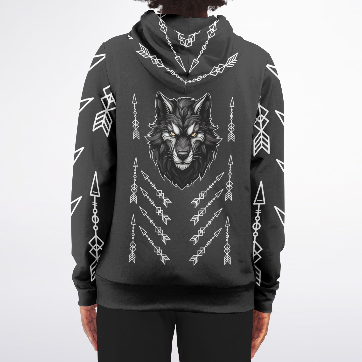 $NiieihiiNookei Athletic Zip-Up Hoodie - AOP