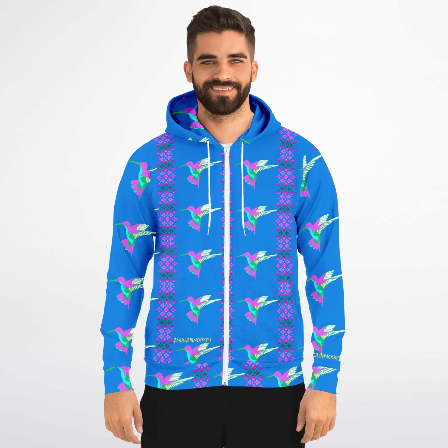$NiieihiiNookei Athletic Zip-Up Hoodie - AOP